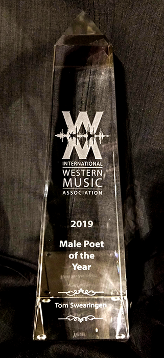 2019 International Western Music Association Male Poet of the Year.